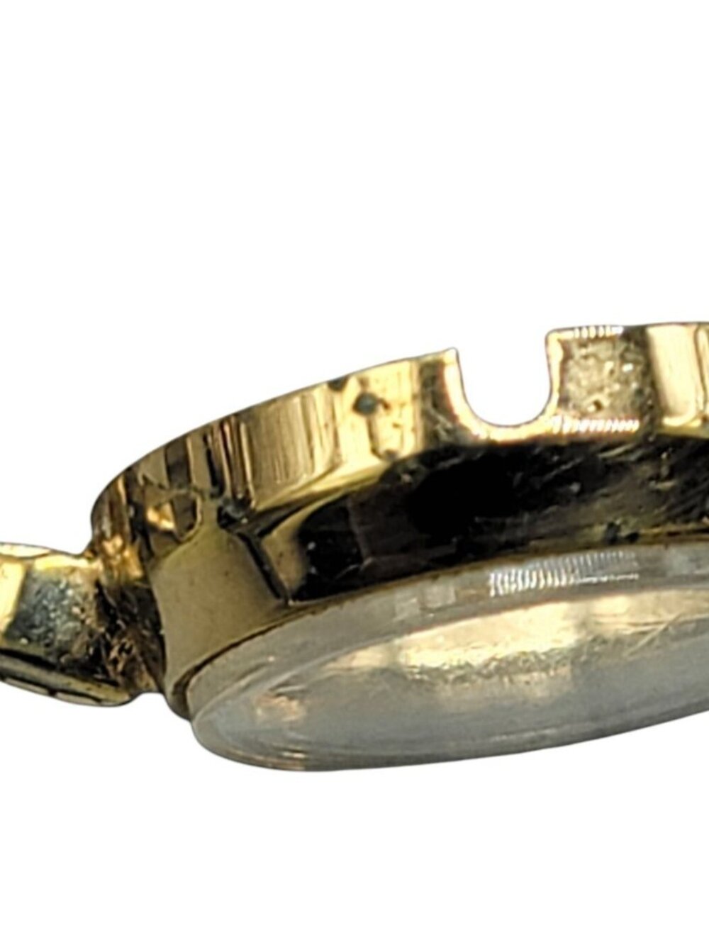 Vintage Caravelle Bulova Ladies Wind Up Watch 1980 P0 Two Tone 17J Swiss Runs - Picture 9 of 15